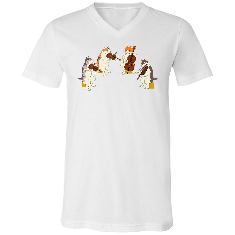 Unisex V-Neck T-Shirt - 9C3L1XJ8 - White - 5