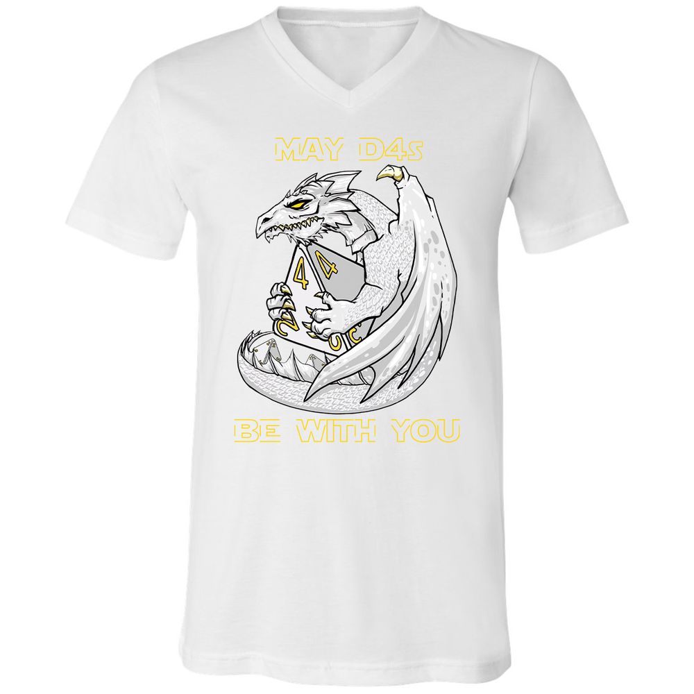 Unisex V-Neck T-Shirt - 7BRAARNN - White - 5