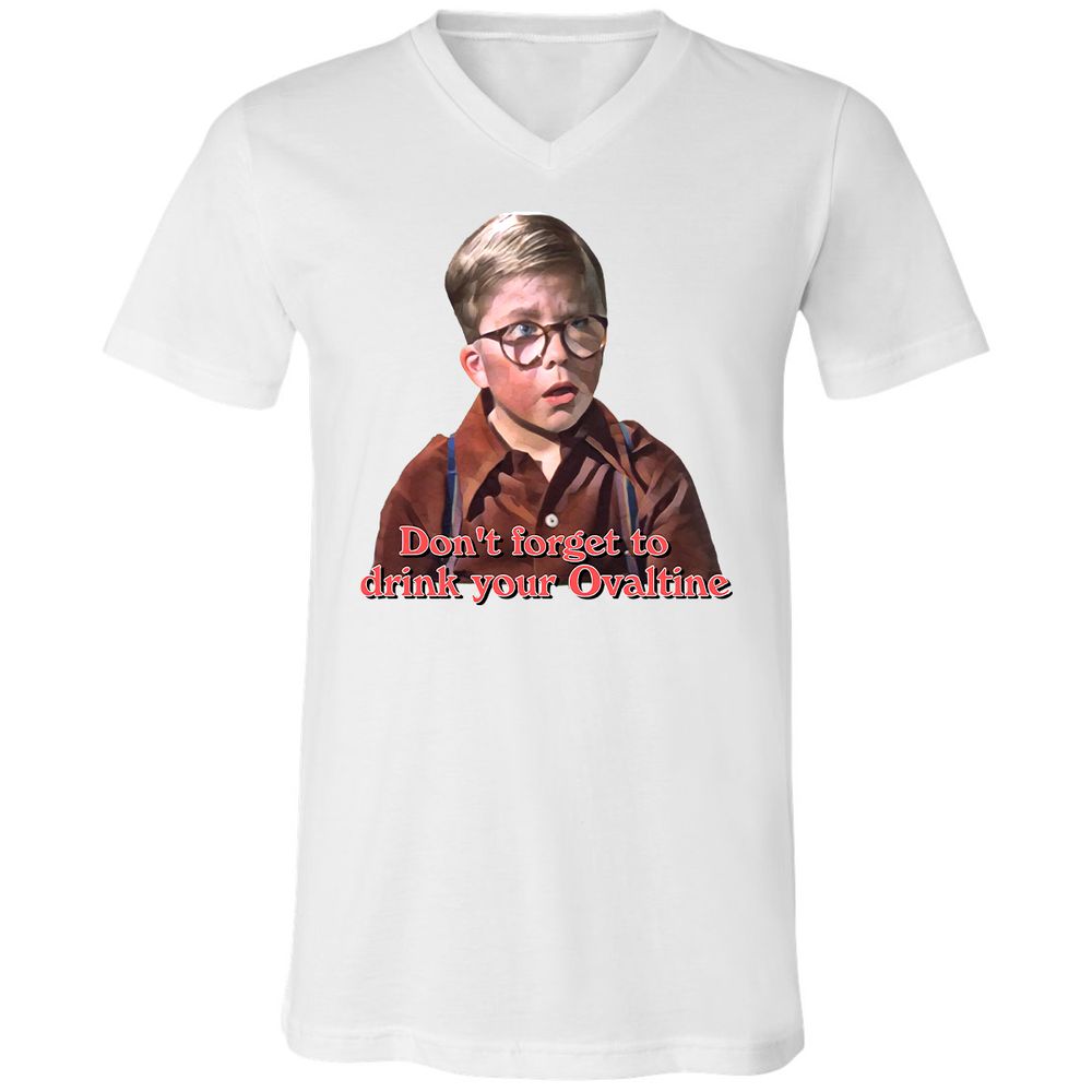 Unisex V-Neck T-Shirt - C8Y5D8T6 - White - 5