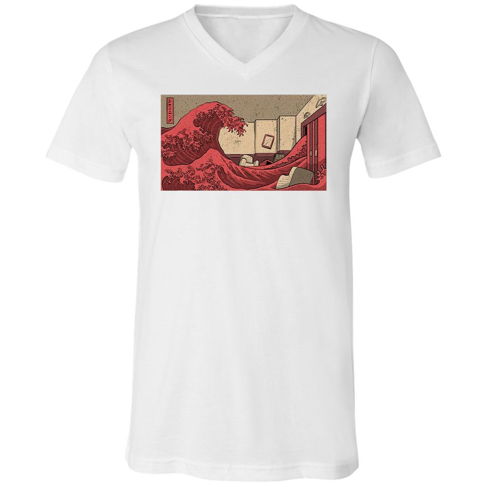 Unisex V-Neck T-Shirt - JQGX2PJ8 - White - 5