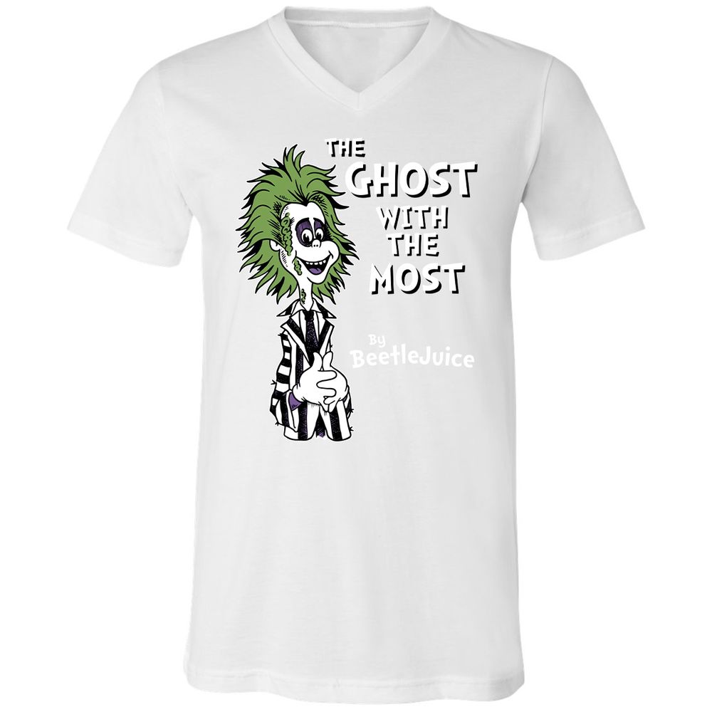 Unisex V-Neck T-Shirt - KJ3DHMXP - White - 5