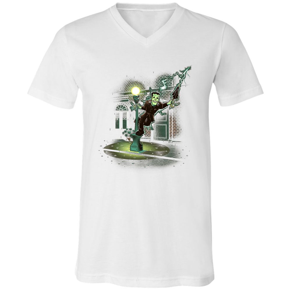 Unisex V-Neck T-Shirt - A8G7CLDX - White - 5