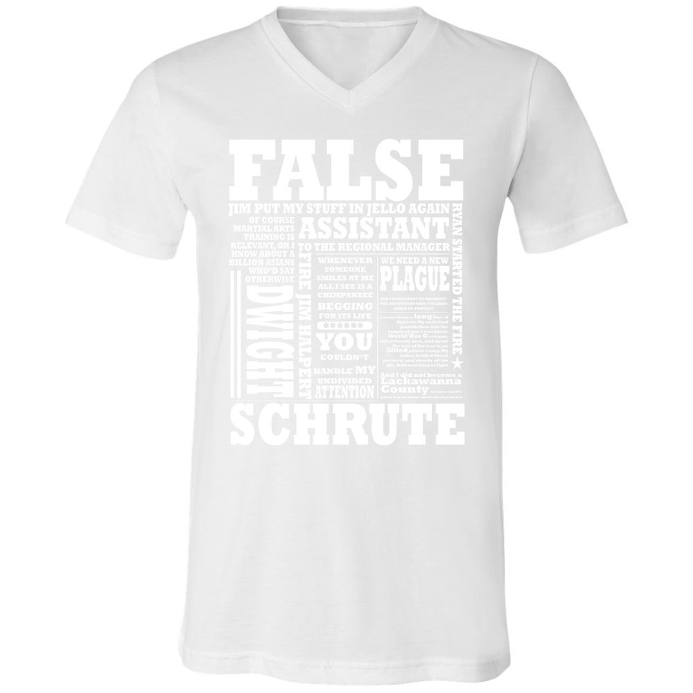 Unisex V-Neck T-Shirt - 2BE1JPTM - White - 5