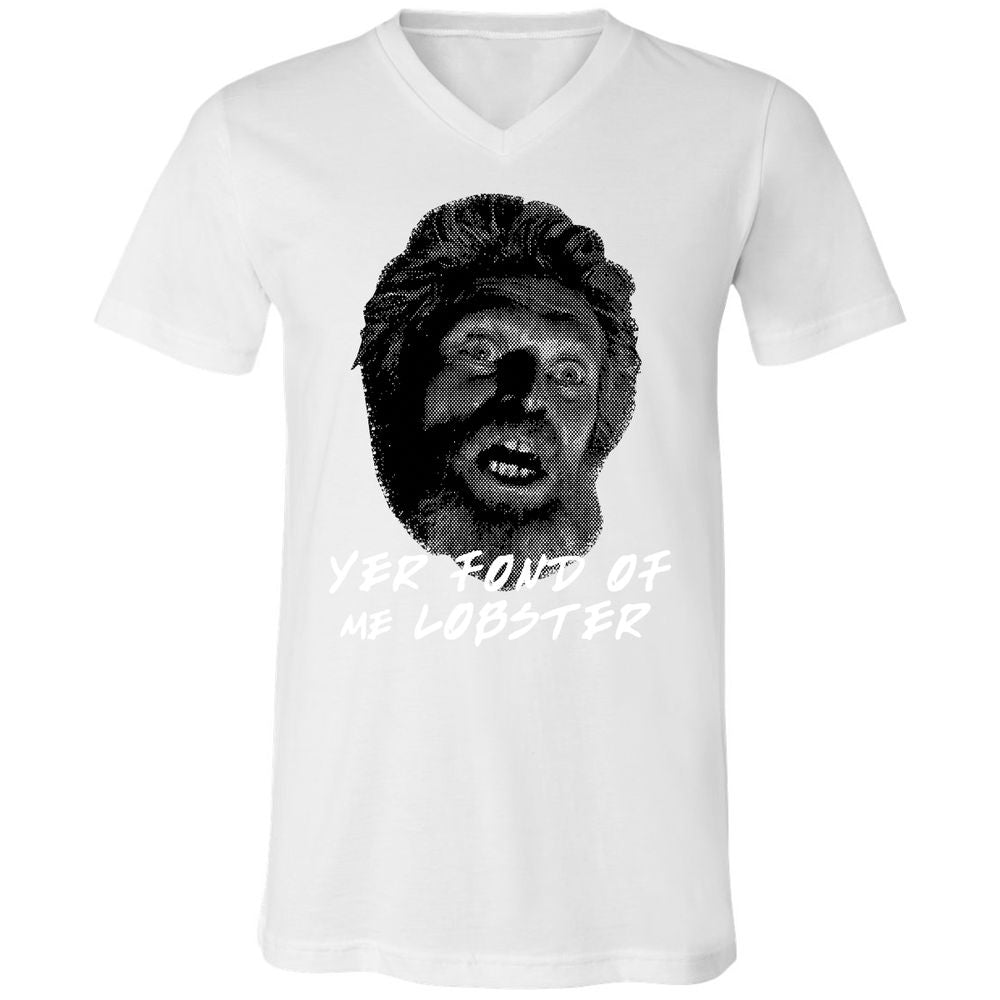 Unisex V-Neck T-Shirt - YQK4AUJL - White - 5