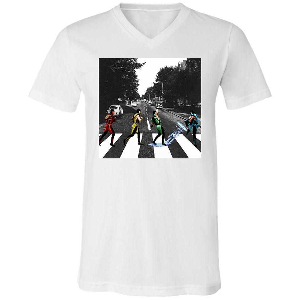 Unisex V-Neck T-Shirt - WGRSL124 - White - 5