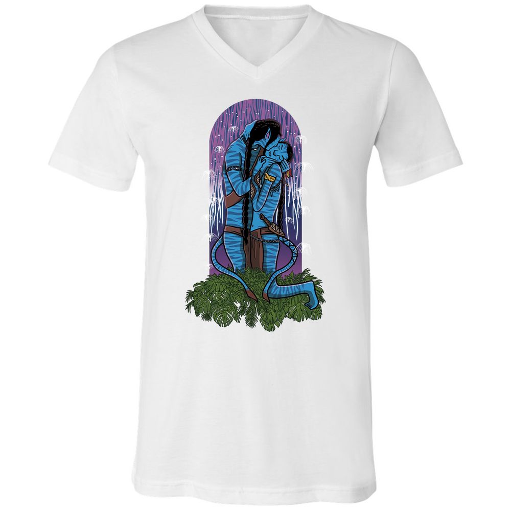 Unisex V-Neck T-Shirt - 3EVJAAGJ - White - 5