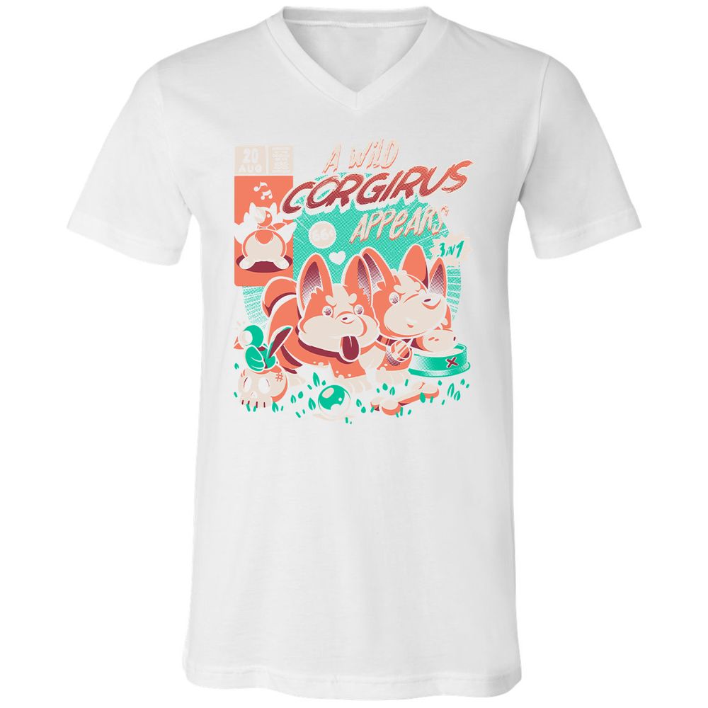 Unisex V-Neck T-Shirt - 3FWEV9N8 - White - 5