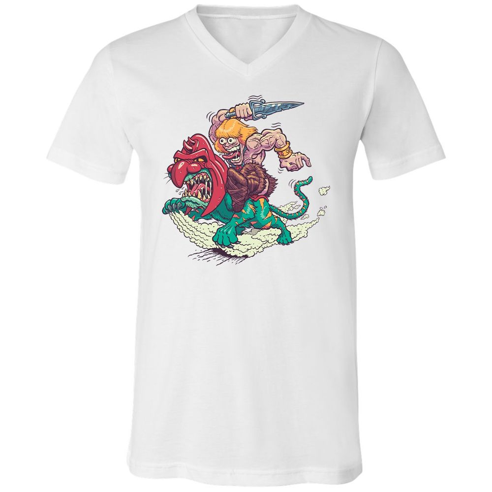 Unisex V-Neck T-Shirt - 7M9MGL9K - White - 5