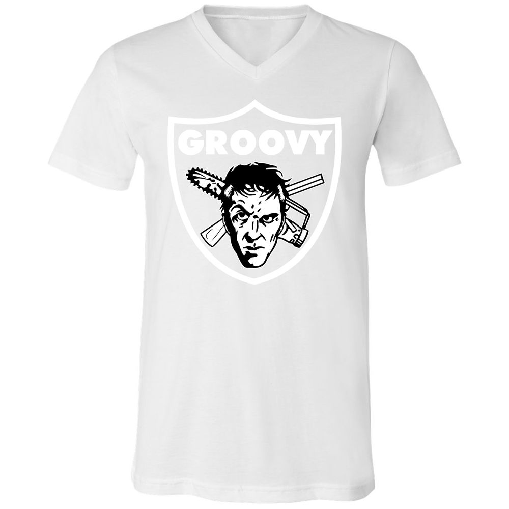 Unisex V-Neck T-Shirt - JSKTWD27 - White - 5