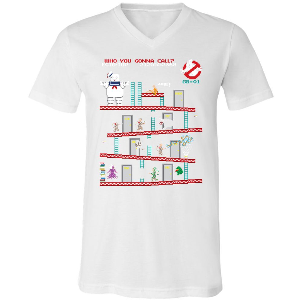 Unisex V-Neck T-Shirt - QUD3YU4T - White - 5