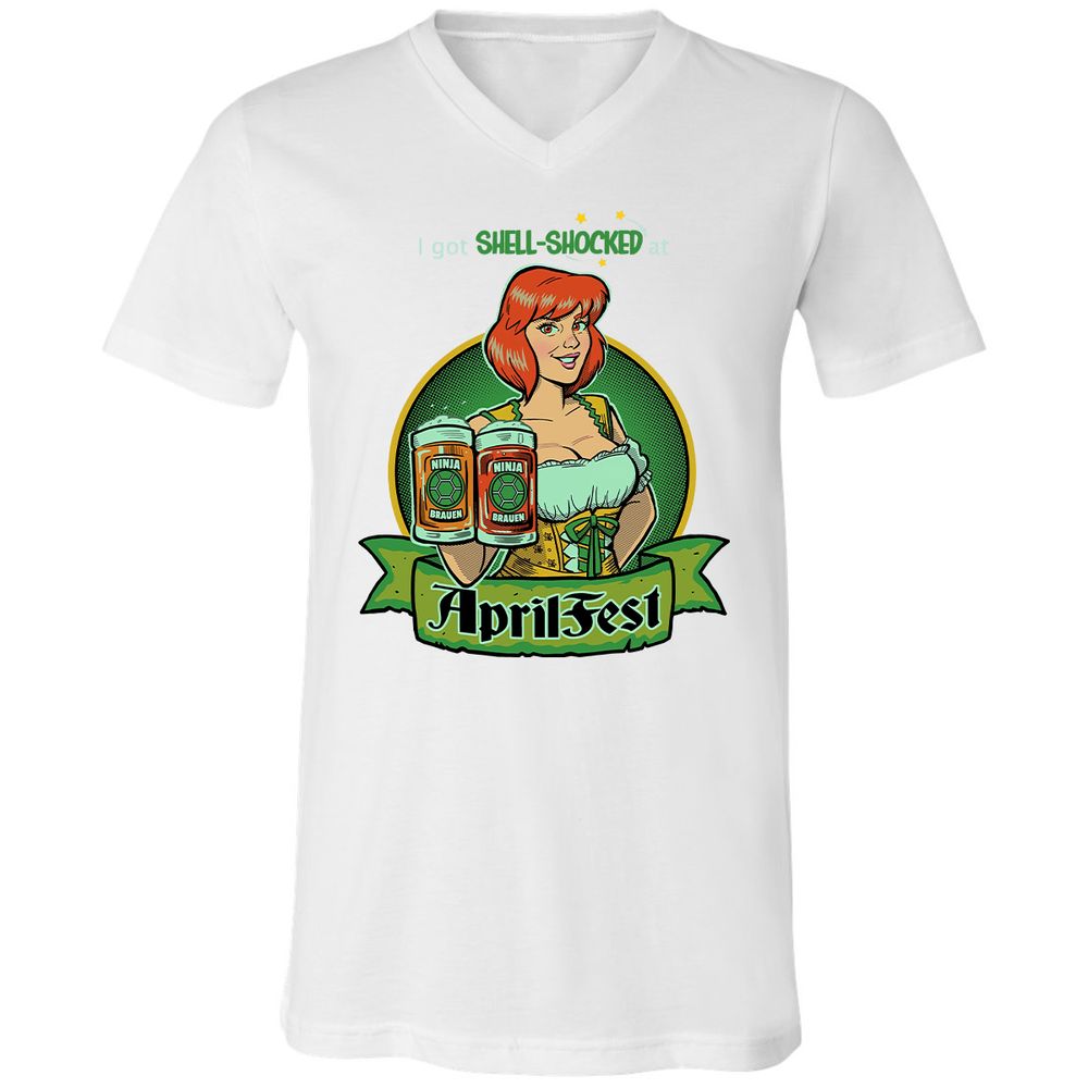 Unisex V-Neck T-Shirt - SFK6RA27 - White - 5