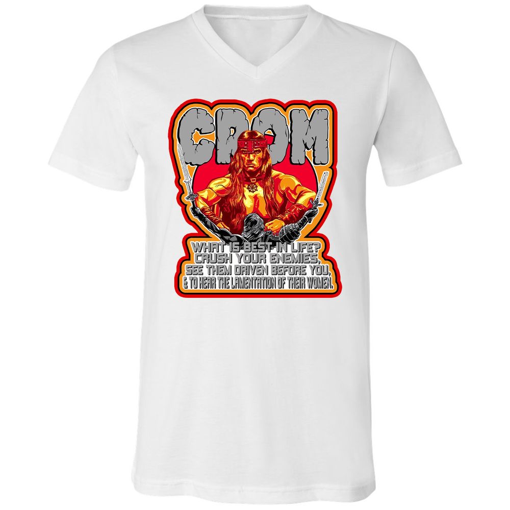 Unisex V-Neck T-Shirt - G2HUM18G - White - 5