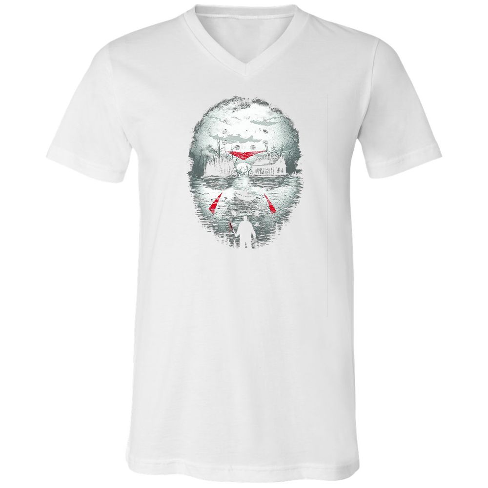 Unisex V-Neck T-Shirt - LRBYUR2A - White - 5