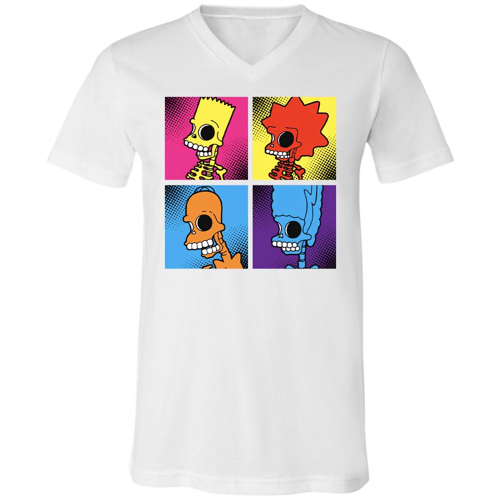 Unisex V-Neck T-Shirt - 5S9KB44U - White - 5