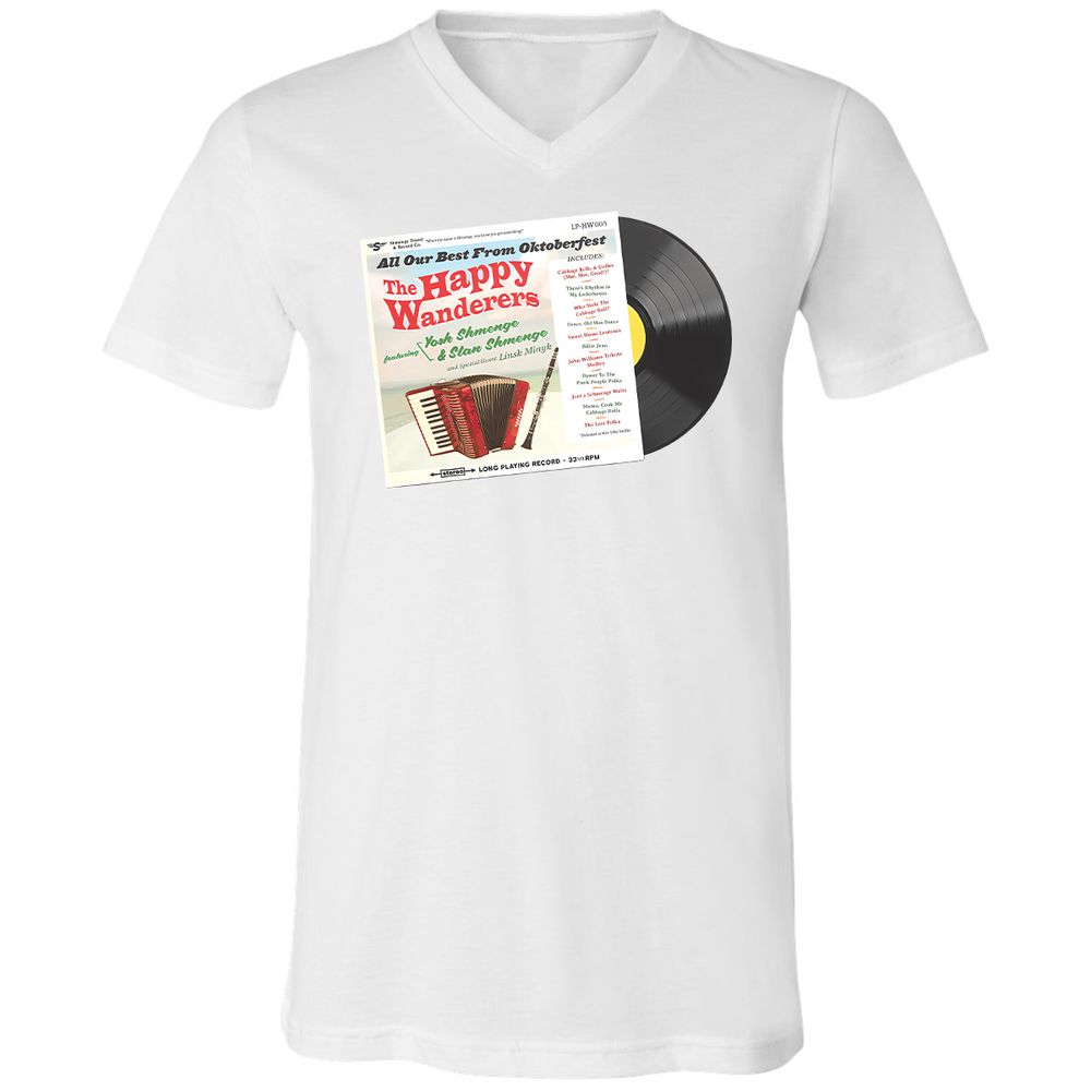 Unisex V-Neck T-Shirt - QHDQ77EH - White - 5