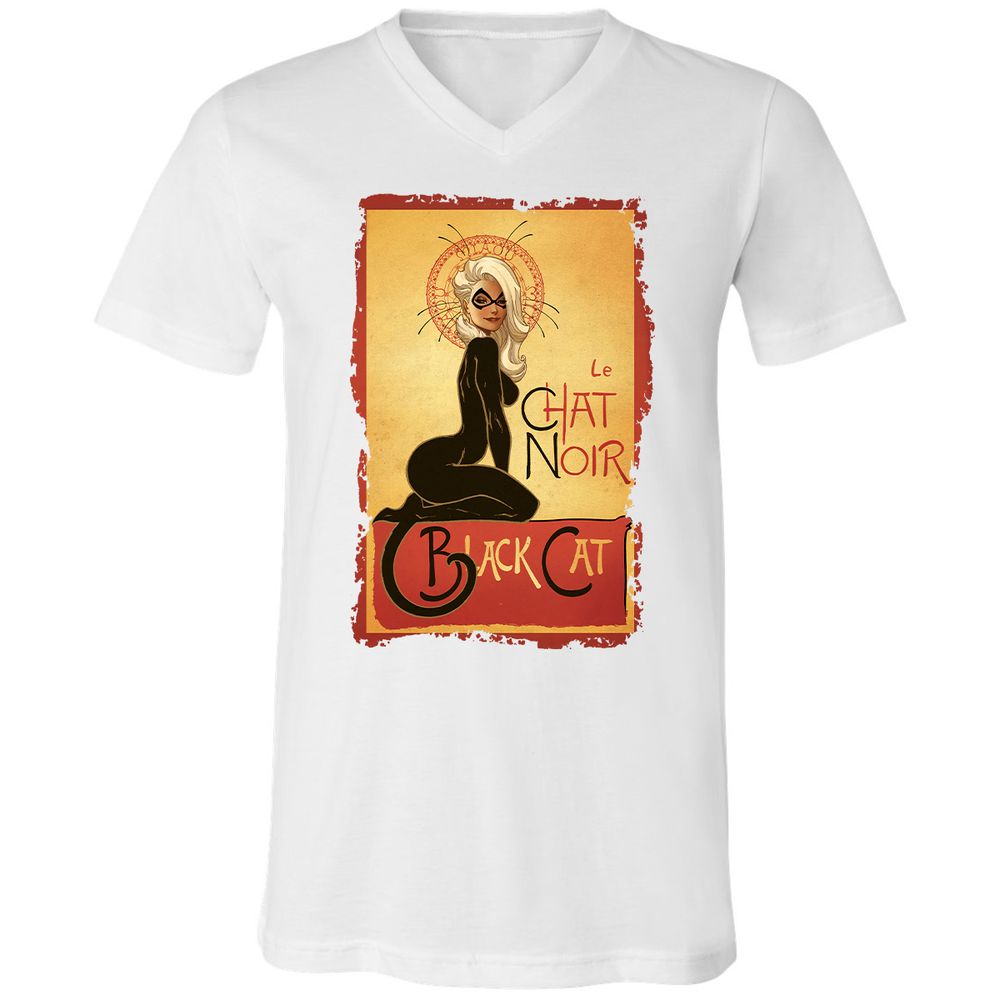 Unisex V-Neck T-Shirt - NPJT5W6F - White - 5