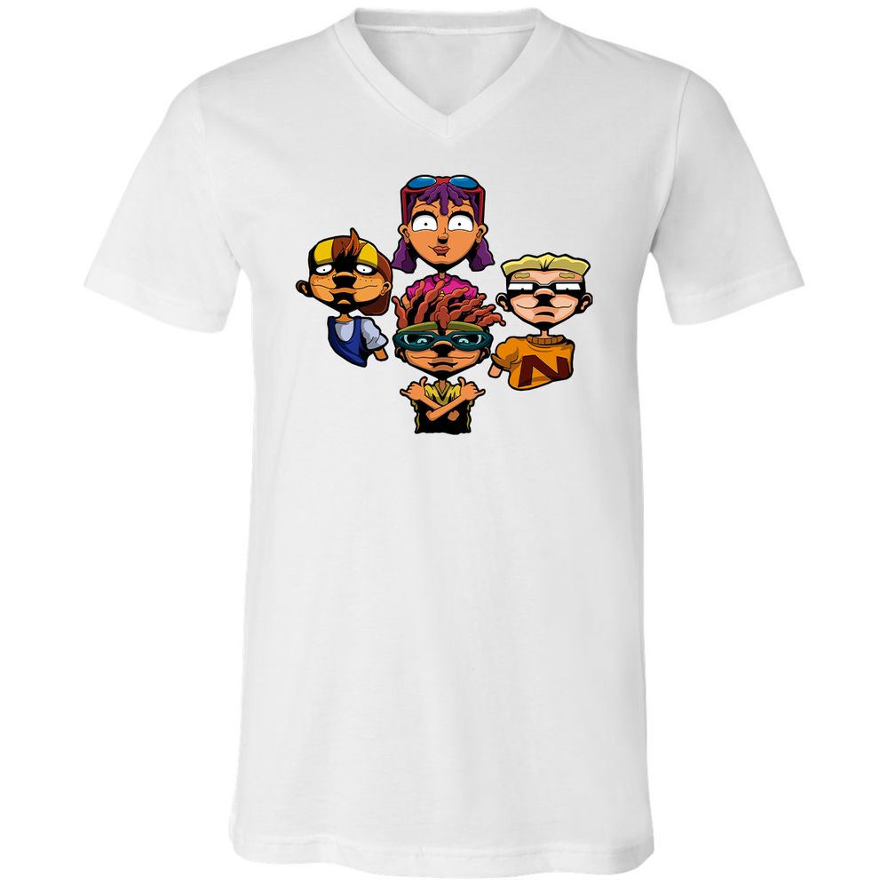 Unisex V-Neck T-Shirt - AZ3SAE4U - White - 5