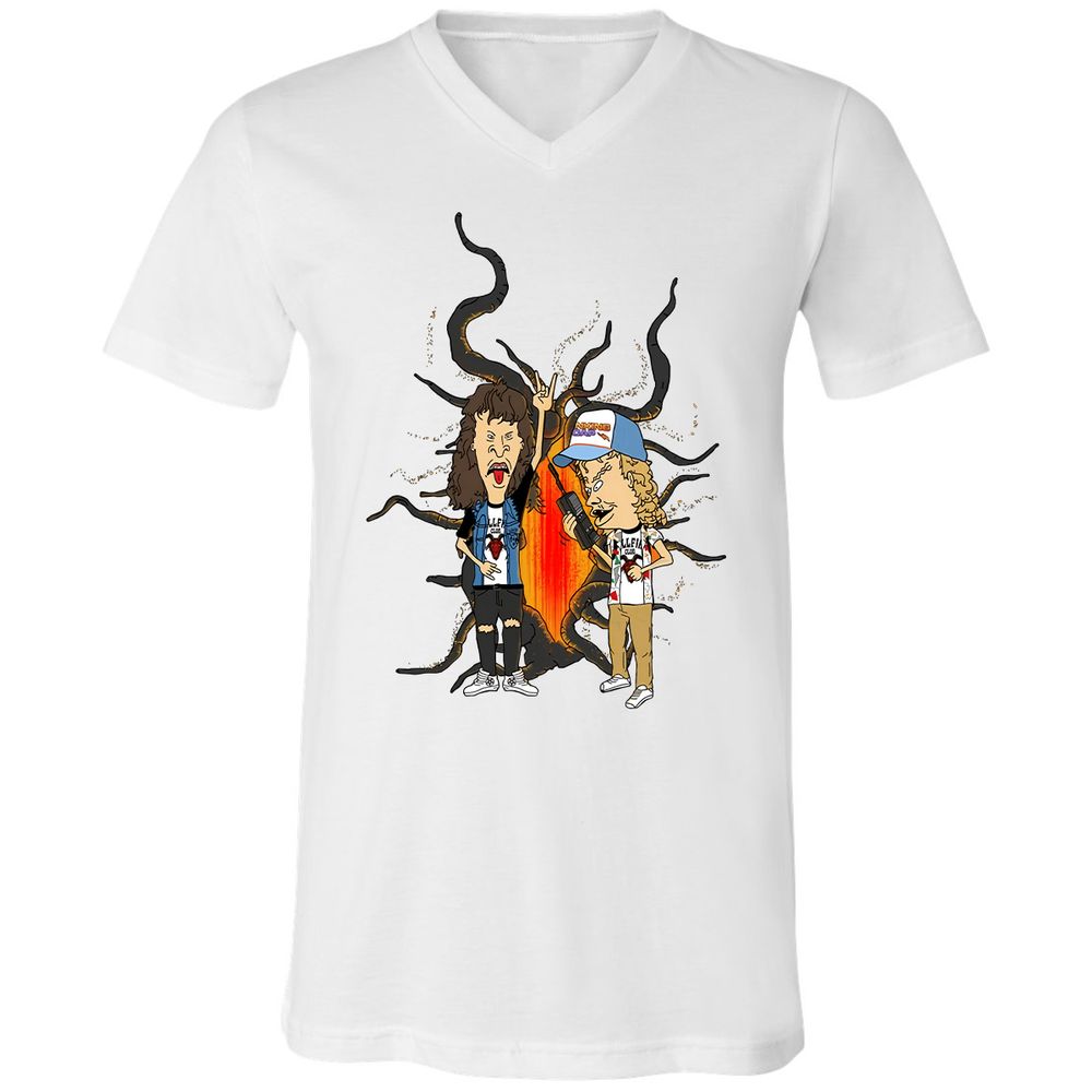 Unisex V-Neck T-Shirt - 32M4K5WB - White - 5