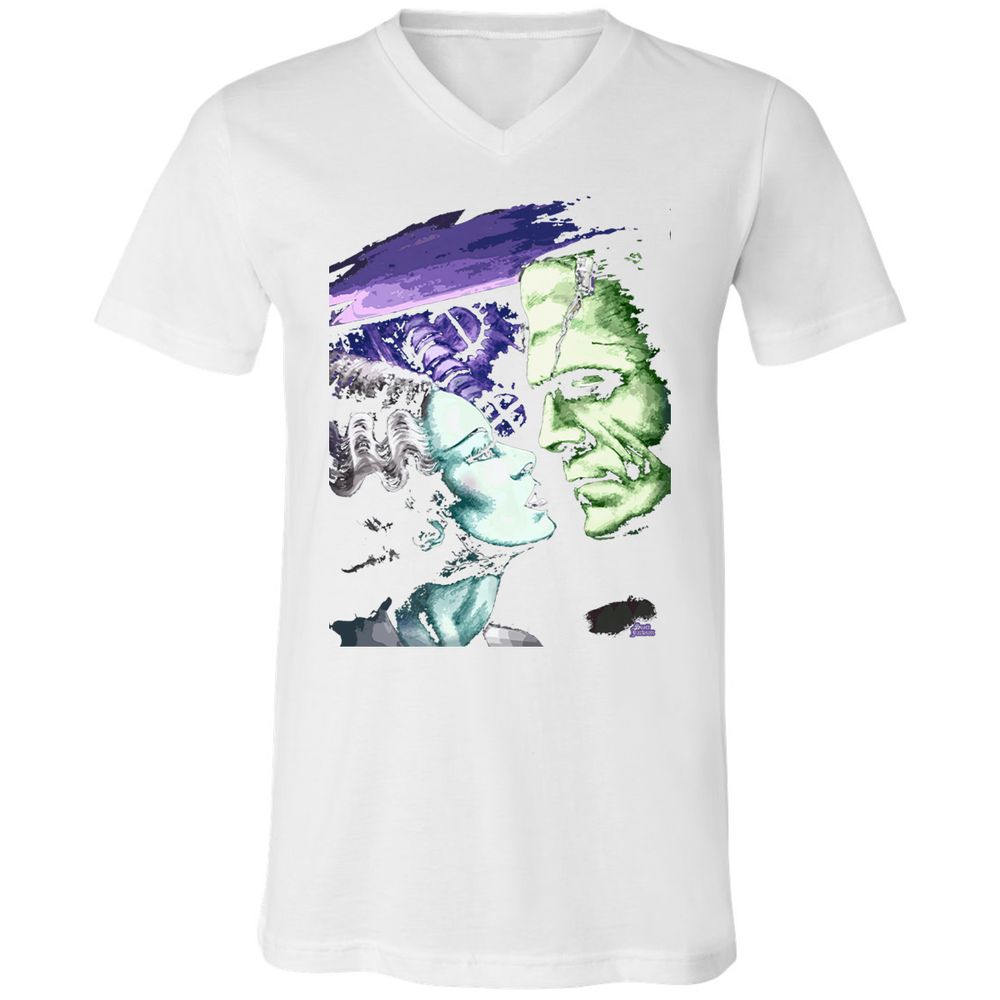 Unisex V-Neck T-Shirt - 8FCJXLRW - White - 5