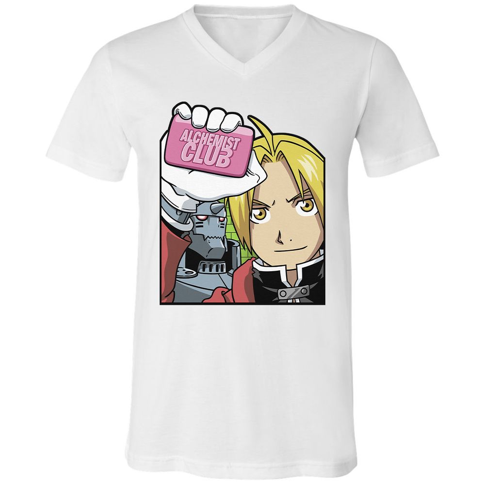 Unisex V-Neck T-Shirt - HPTSQ48R - White - 5