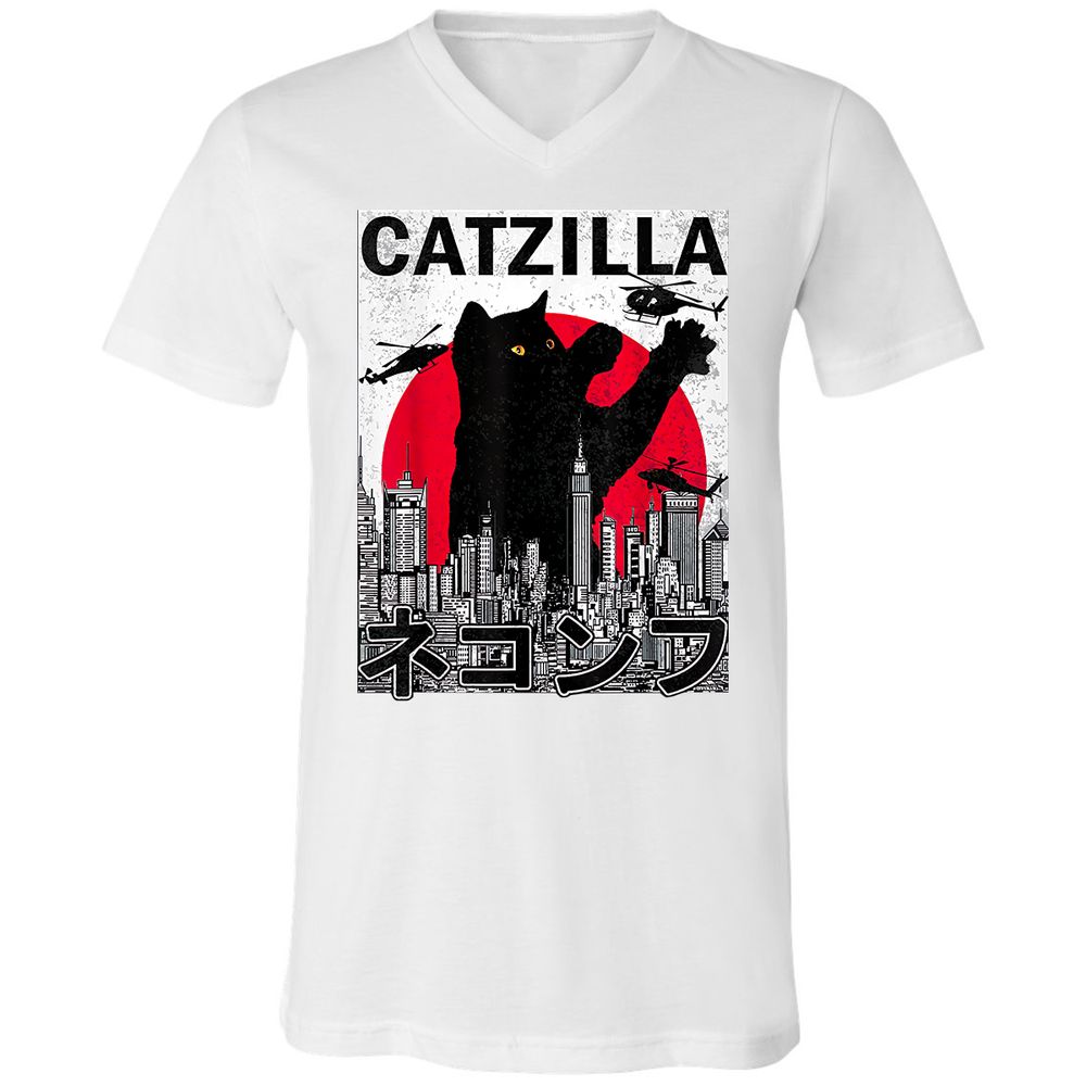 Unisex V-Neck T-Shirt - Q99Q2HJ6 - White - 5