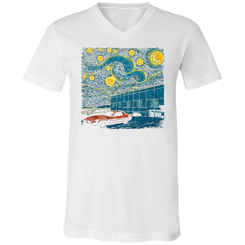 Unisex V-Neck T-Shirt - DWJ2SALT - White - 5