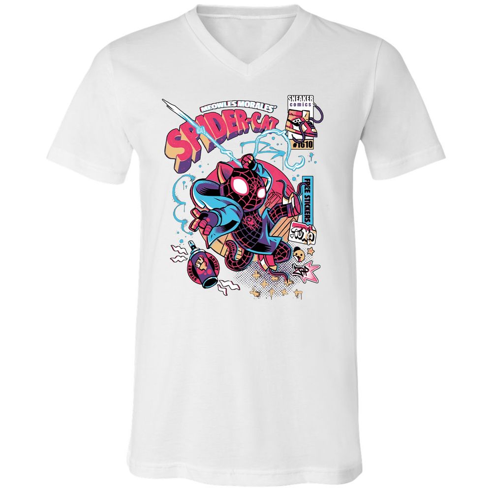 Unisex V-Neck T-Shirt - EK3RYT5F - White - 5