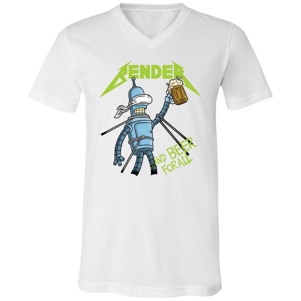 Unisex V-Neck T-Shirt - 75AK1AEJ - White - 5