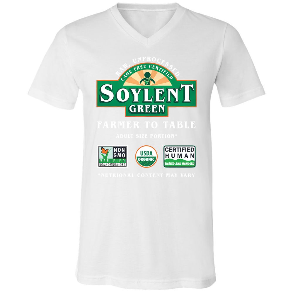 Unisex V-Neck T-Shirt - KNLLZQCZ - White - 5