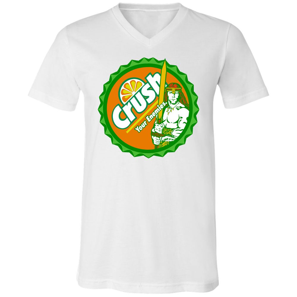 Unisex V-Neck T-Shirt - TCQM6E5P - White - 5