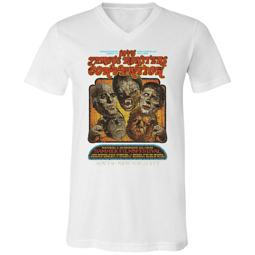 Unisex V-Neck T-Shirt - FBE9EYXH - White - 5