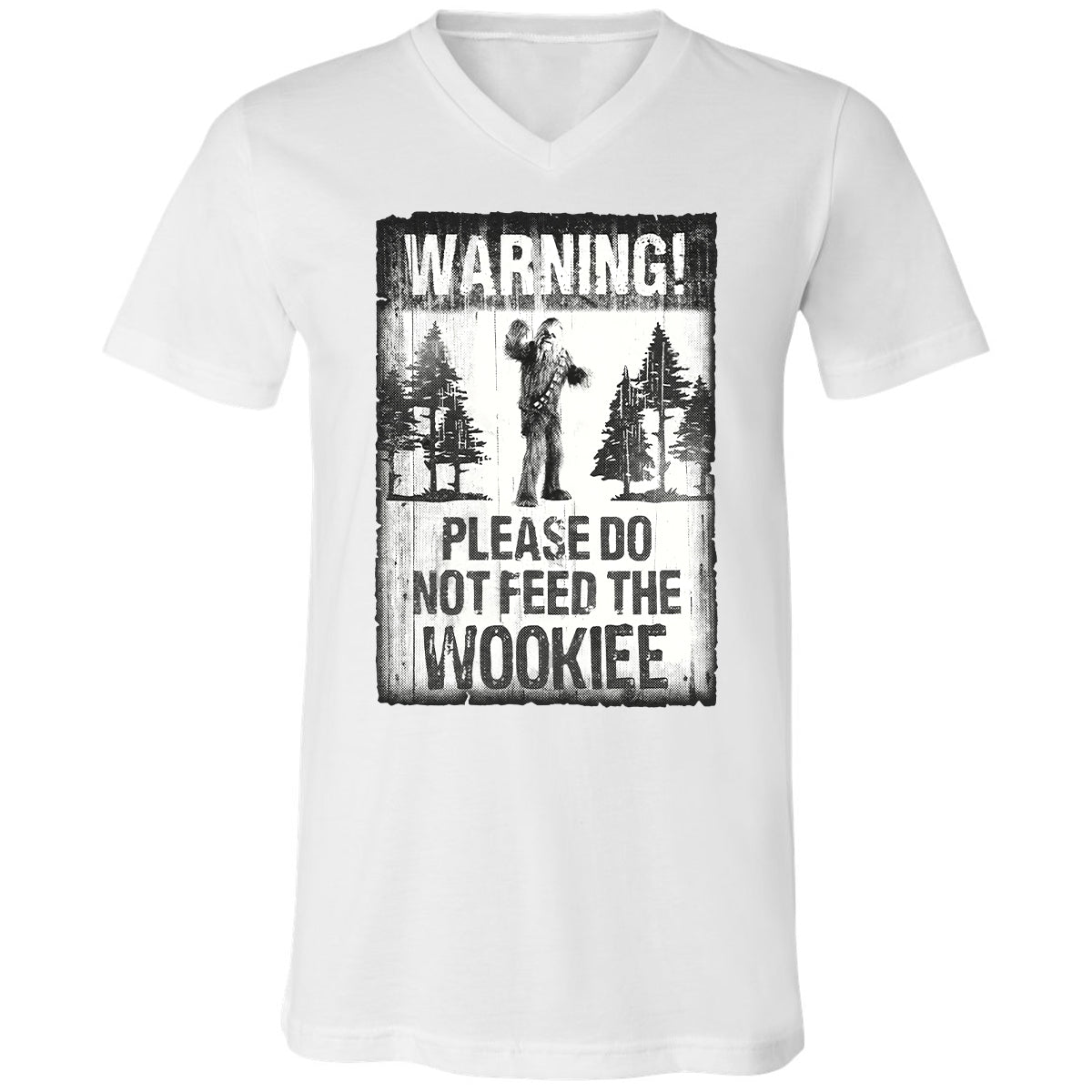 Unisex V-Neck T-Shirt - YQJ4CHL3 - White - 5