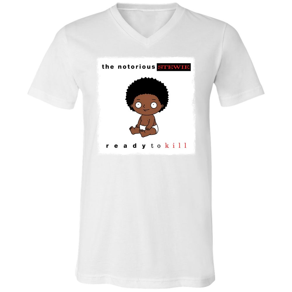 Unisex V-Neck T-Shirt - JR1WX8DD - White - 5
