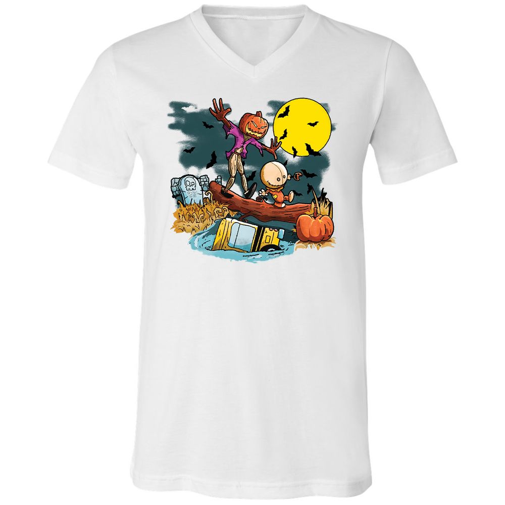 Unisex V-Neck T-Shirt - XW4QV8XY - White - 5