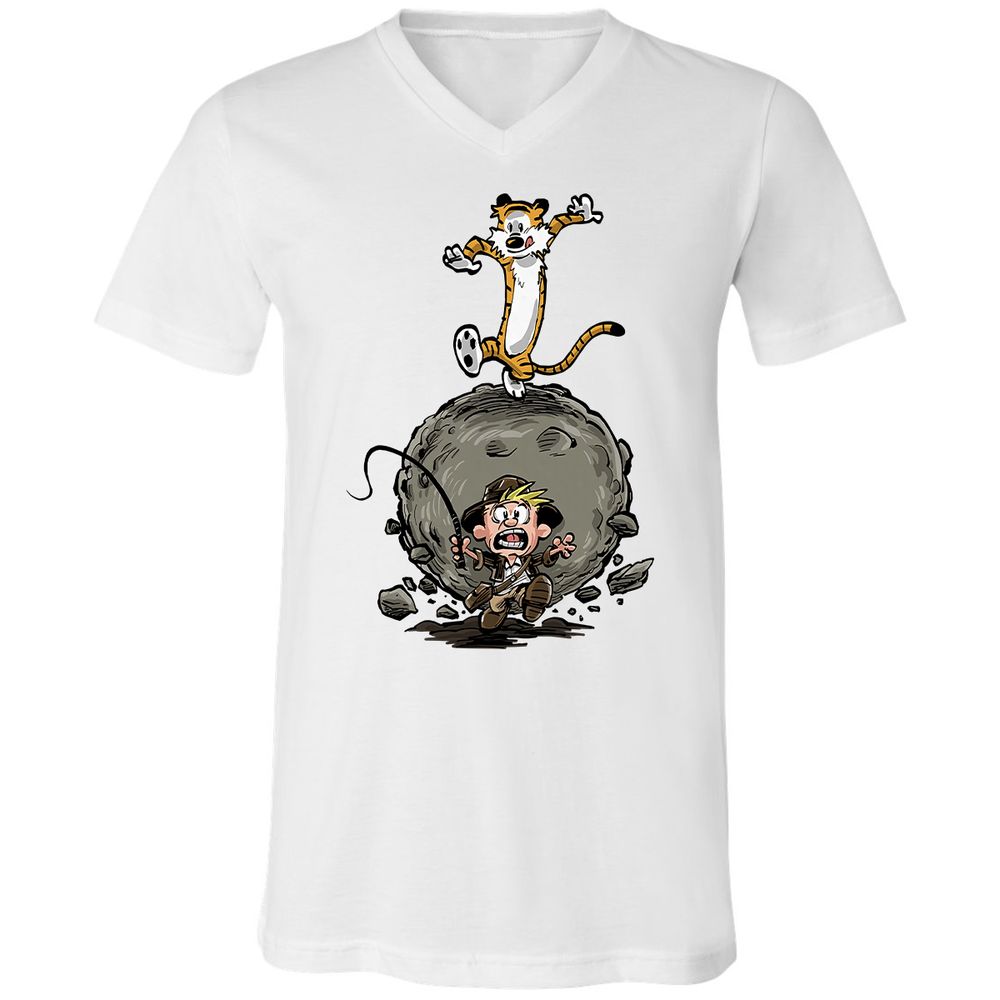 Unisex V-Neck T-Shirt - Y27DQTJR - White - 5