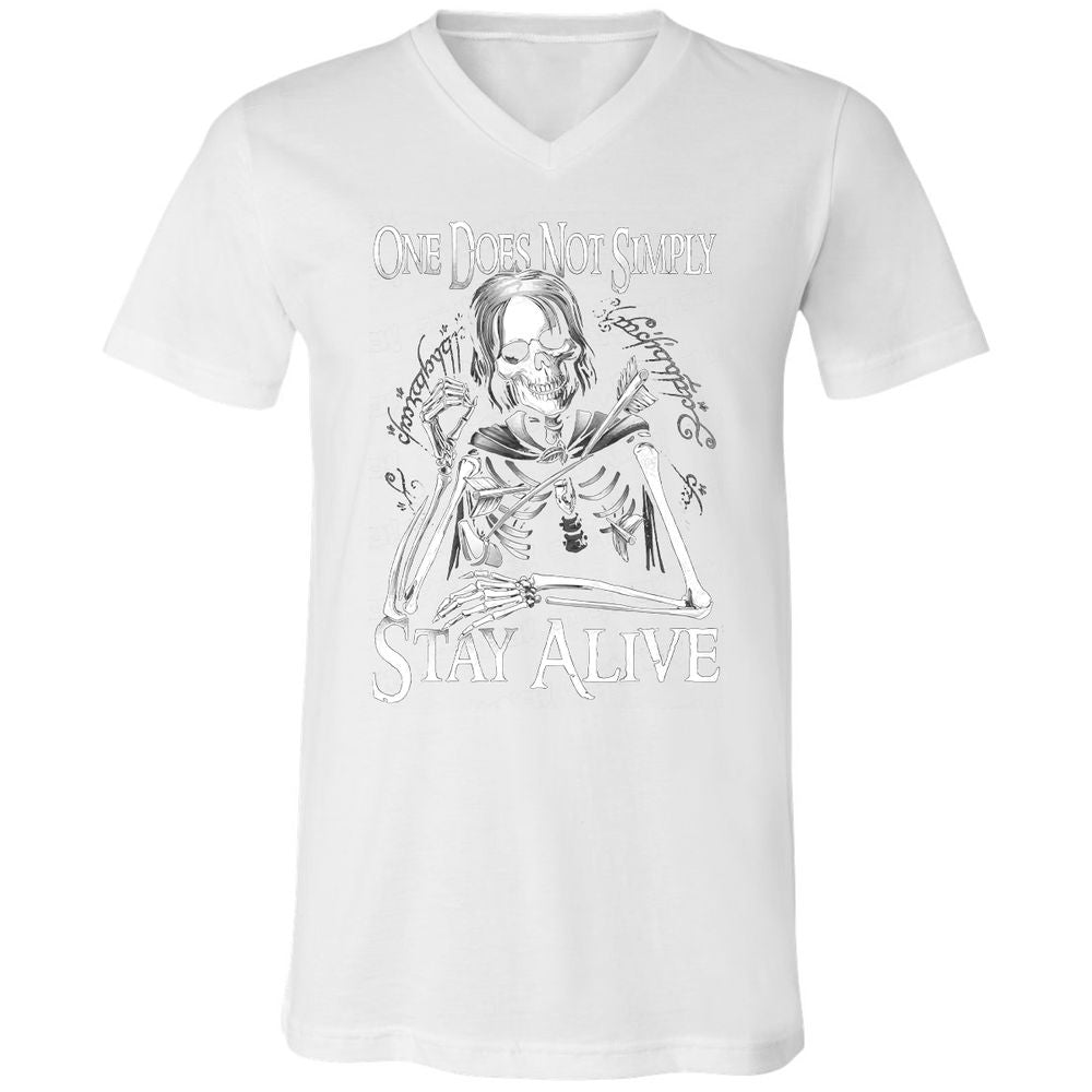 Unisex V-Neck T-Shirt - 1MJZKDXE - White - 5