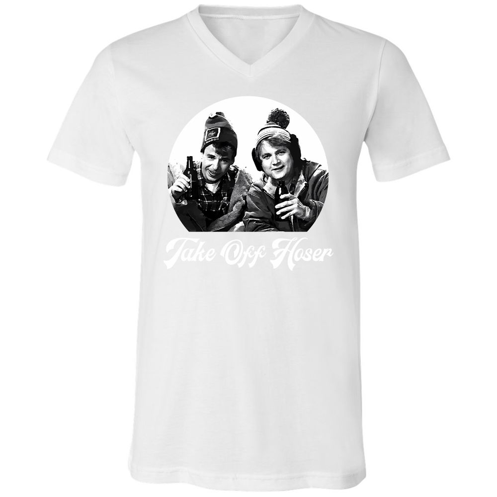 Unisex V-Neck T-Shirt - U1YLWRBW - White - 5