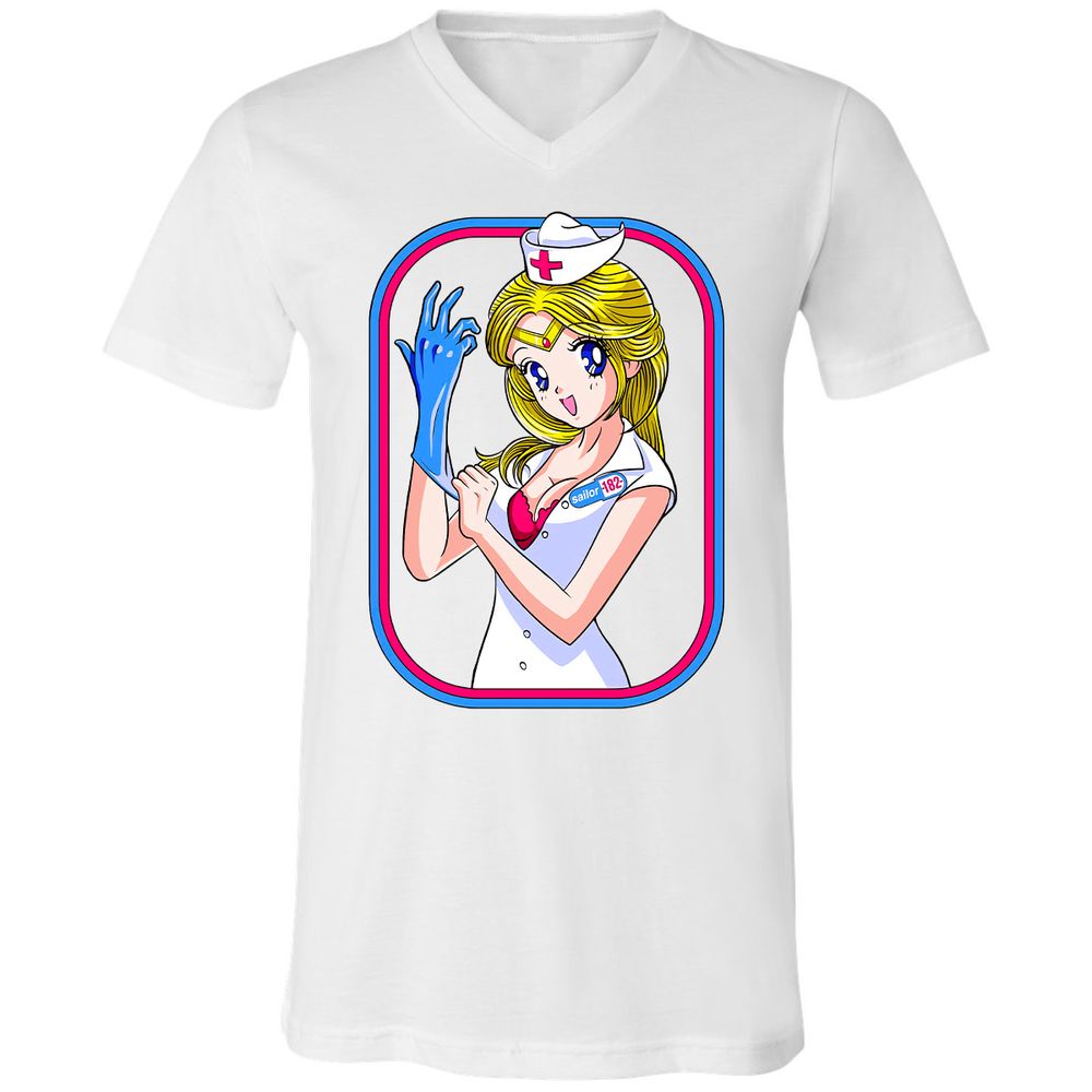 Unisex V-Neck T-Shirt - X7ZT92US - White - 5