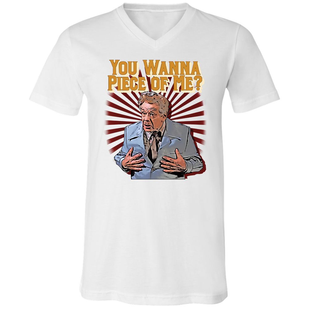 Unisex V-Neck T-Shirt - T6JB8FQQ - White - 5