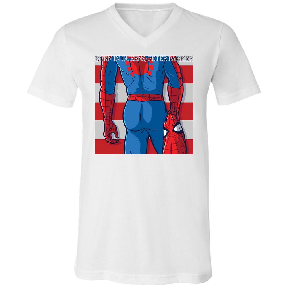 Unisex V-Neck T-Shirt - PR1H39WB - White - 5