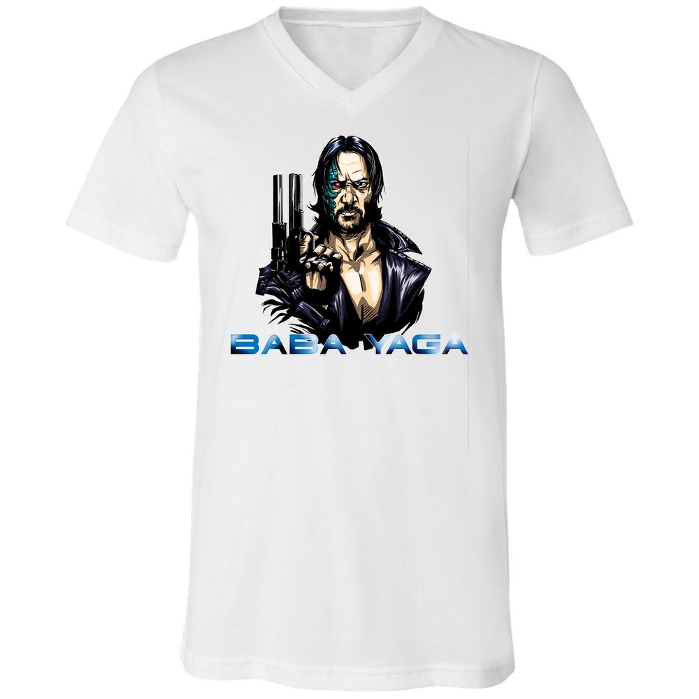 Unisex V-Neck T-Shirt - F3FKQY1T - White - 5