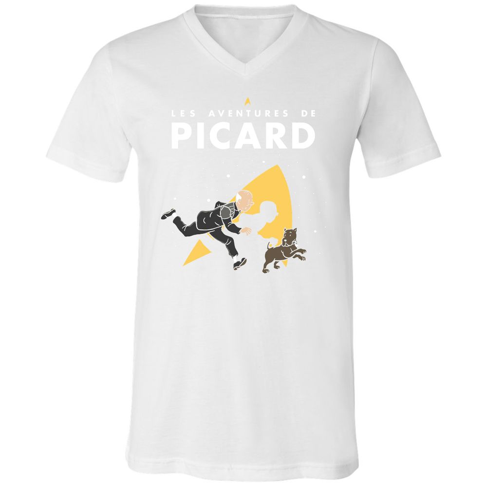 Unisex V-Neck T-Shirt - LZW8TEDW - White - 5