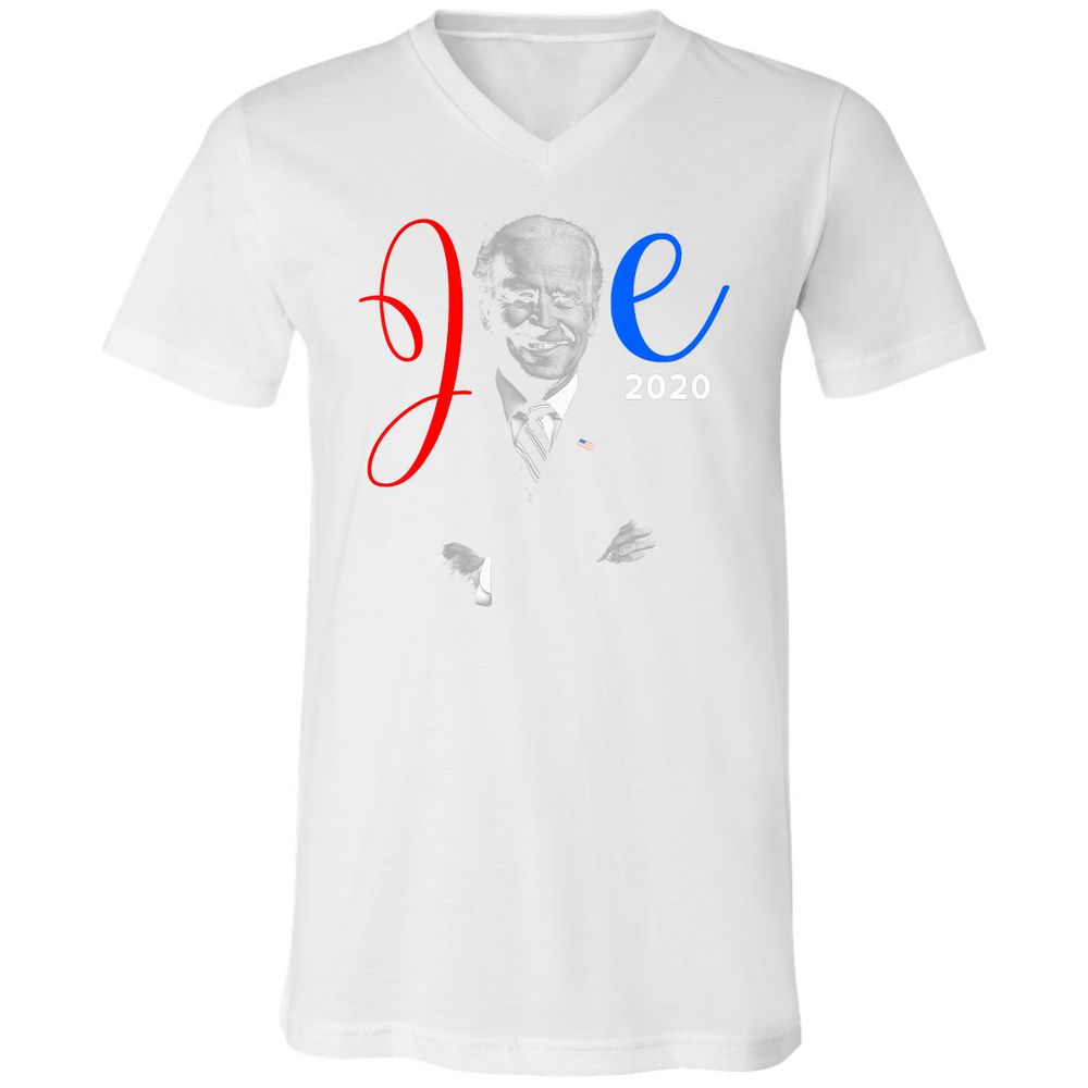 Unisex V-Neck T-Shirt - LHSJR4FR - White - 5