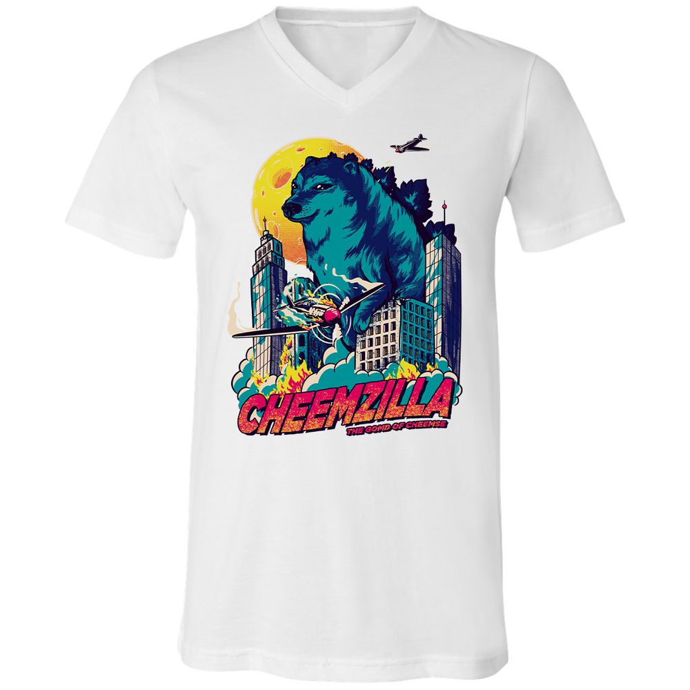 Unisex V-Neck T-Shirt - ZCZVVDDN - White - 5
