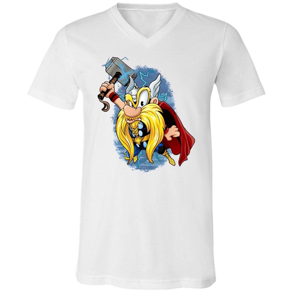 Unisex V-Neck T-Shirt - ZCFCHX2L - White - 5