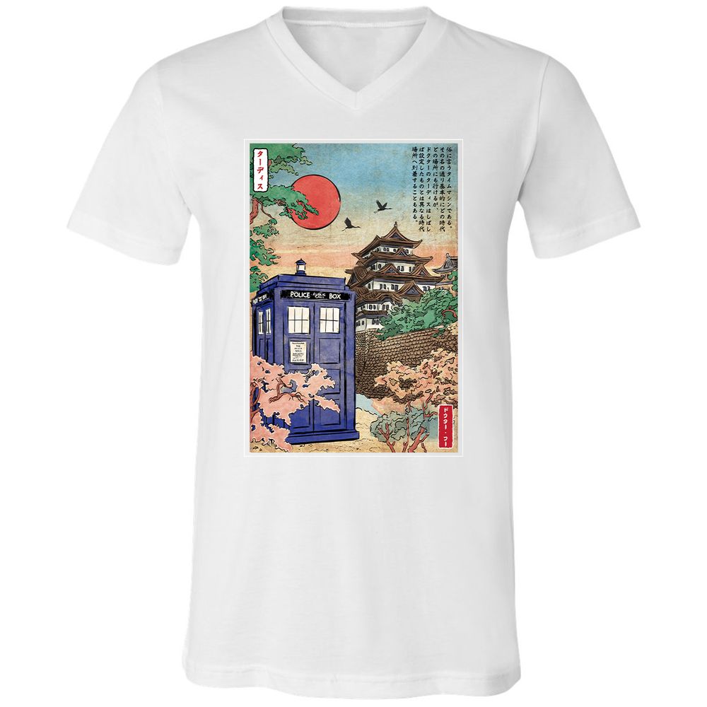 Unisex V-Neck T-Shirt - ZYRMQ3UV - White - 5