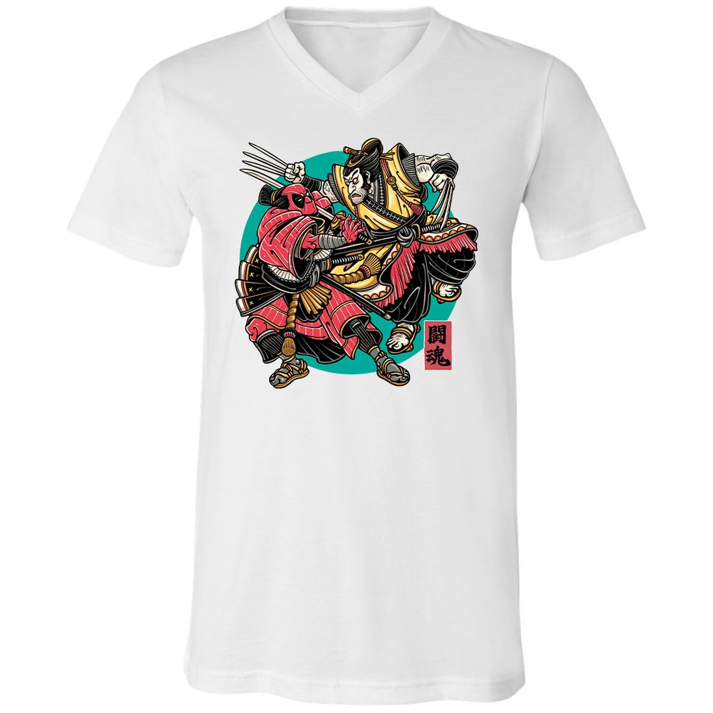 Unisex V-Neck T-Shirt - 96XJGKU9 - White - 5