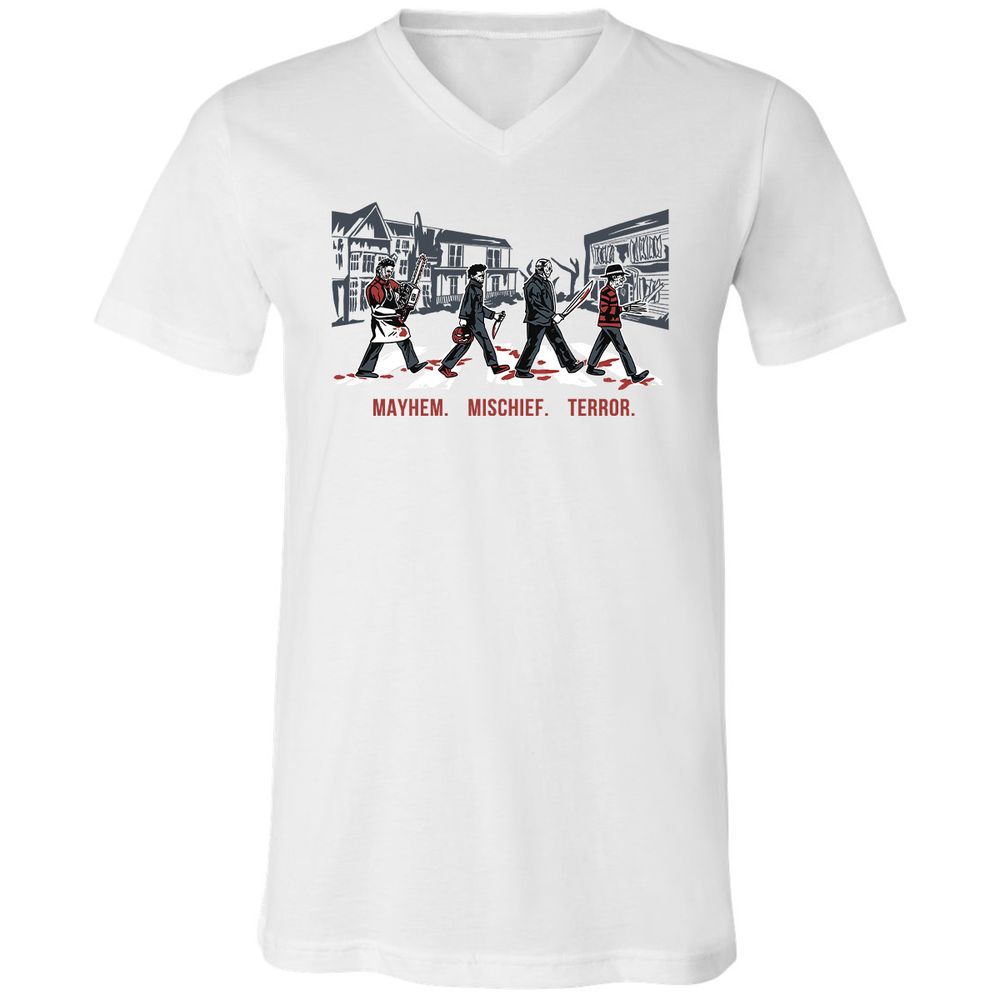 Unisex V-Neck T-Shirt - 1EXGCLM3 - White - 5