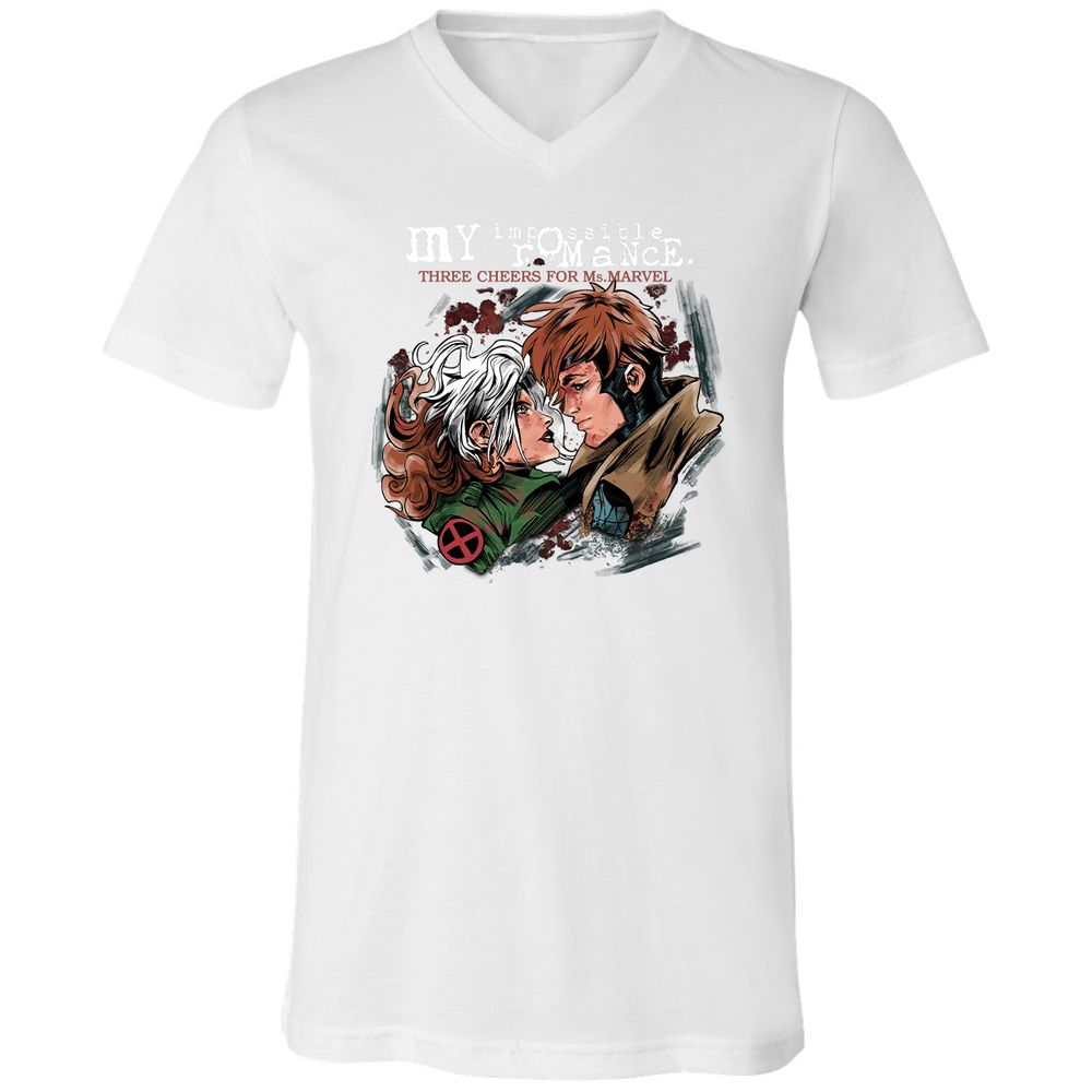 Unisex V-Neck T-Shirt - R79XZXU3 - White - 5