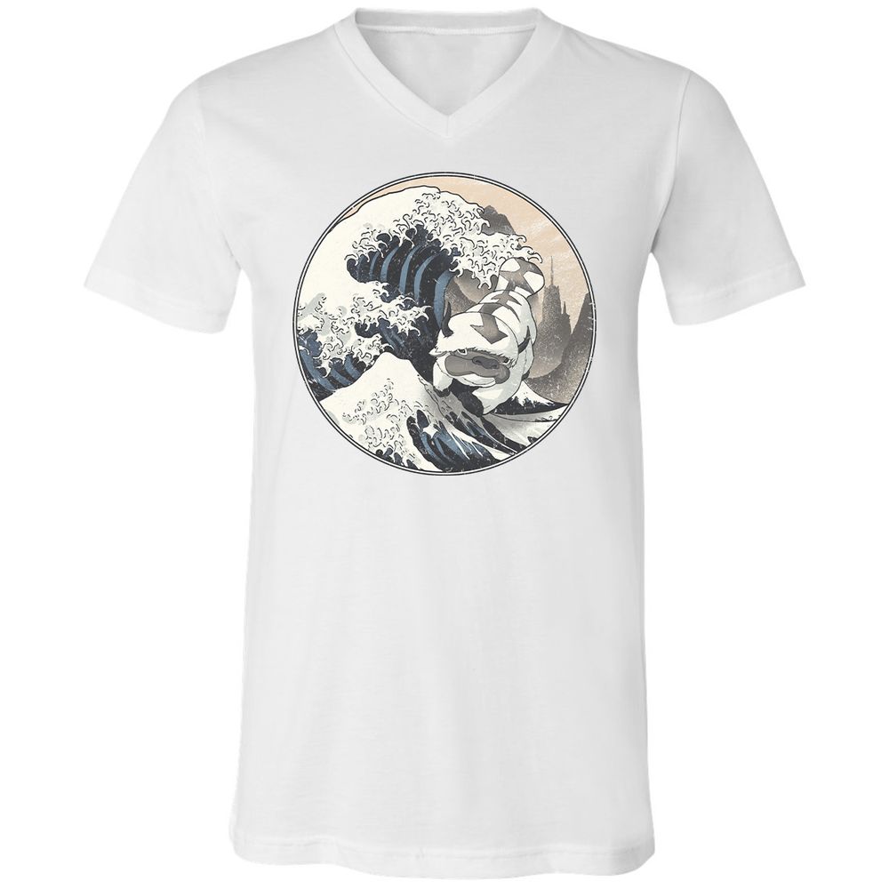 Unisex V-Neck T-Shirt - 12XQEJCS - White - 5